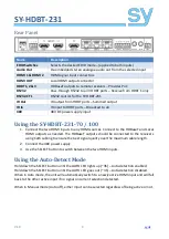 Preview for 3 page of SY Electronics SY-HDBT-231-70 User Manual