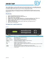 Preview for 2 page of SY MHDBT-88P Installation Manual