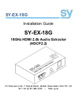 SY SY-EX-18G Installation Manual предпросмотр