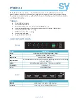 Предварительный просмотр 2 страницы SY SY-HD-S41 Installation Manual