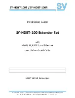 Preview for 1 page of SY SY-HDBT-100T Installation Manual