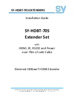 Preview for 1 page of SY SY-HDBT-70S Installation Manual