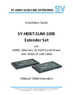 SY SY-HDBT-SLIM-100S Installation Manual preview