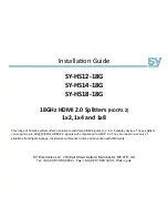 Preview for 1 page of SY SY-HS14-18G Installation Manual