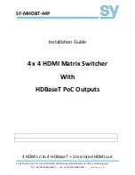 SY SY-MHDBT-44P Installation Manual предпросмотр