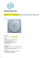 SyberSense XPG01-E-1433-00 Manual предпросмотр