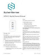 Предварительный просмотр 1 страницы SyberSense XPK-01 Manual