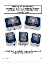 SYCLOPE electronic HYDR'ORP Installation, Commissioning, Maintenance And Programming Instructions preview