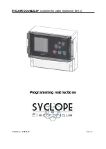 SYCLOPE DOUBLEAU Programming Instructions Manual предпросмотр