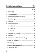 Preview for 2 page of Sygonix 1911206 Operating Instructions Manual