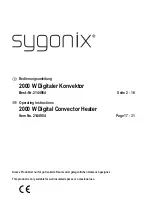 Sygonix 2144954 Operating Instructions Manual preview