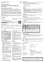 Preview for 1 page of Sygonix 2335668 Operating Instructions