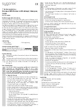 Предварительный просмотр 1 страницы Sygonix 2348943 Operating Instructions Manual