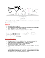 SYKIK Rider CR1 Quick Start Manual preview