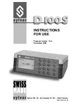 Preview for 1 page of Sylvac D 100S Instructions For Use Manual