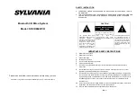 Предварительный просмотр 1 страницы Sylvania 058465797713 Manual