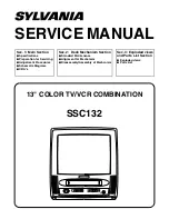 Sylvania 13 Inch SSC132 Service Manual preview