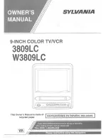 Sylvania 3809LC Owner'S Manual preview