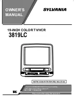 Preview for 1 page of Sylvania 3819LC Owner'S Manual