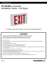 Preview for 1 page of Sylvania 60762 Installation Manual