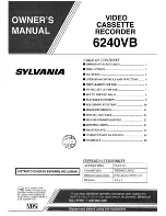 Sylvania 6240VB Owner'S Manual preview