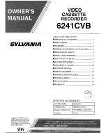 Sylvania 6241CVB Owner'S Manual preview