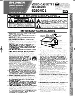 Sylvania 6260VC1 Owner'S Manual preview