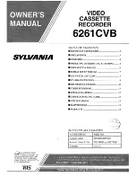 Sylvania 6261CVB Owner'S Manual preview