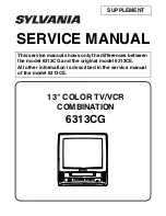 Sylvania 6313CG Service Manual preview