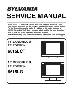 Sylvania 6615LCT Service Manual предпросмотр