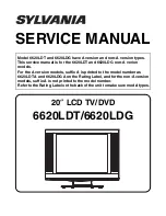 Preview for 1 page of Sylvania 6620LDG Service Manual