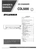 Sylvania CDL5000 Owner'S Manual preview