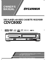 Preview for 1 page of Sylvania CDVC800D Owner'S Manual