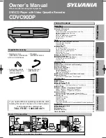 Preview for 1 page of Sylvania CDVC90DP Owner'S Manual