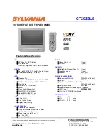 Sylvania CT202SL8 Features & Specifications preview