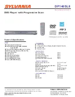 Preview for 1 page of Sylvania DP140SL8 Specifications