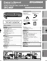 Sylvania DVC840F Owner'S Manual preview