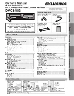 Sylvania DVC840G Owner'S Manual preview