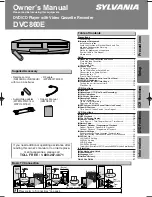 Предварительный просмотр 1 страницы Sylvania DVC860E Owner'S Manual