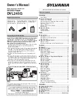 Sylvania DVL245G Owner'S Manual preview