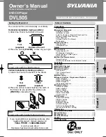 Sylvania DVL505 Owner'S Manual предпросмотр