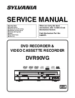 Предварительный просмотр 1 страницы Sylvania DVR90VG Service Manual