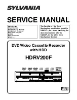 Sylvania HDRV200F Service Manual preview