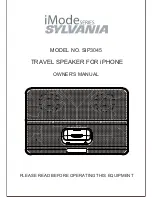 Preview for 1 page of Sylvania iMode SIP3045 Owner'S Manual