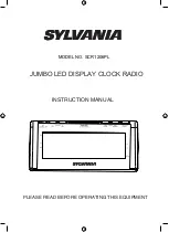 Preview for 1 page of Sylvania JUMBO SCR1206PL Instruction Manual