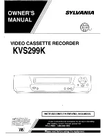 Sylvania KVS299K Owner'S Manual preview