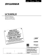 Preview for 1 page of Sylvania LC320SLX Owner'S Manual