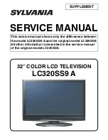 Preview for 1 page of Sylvania LC320SS9 A Service Manual