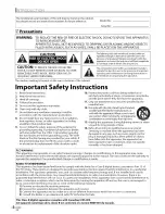 Preview for 2 page of Sylvania LC420SS8 Owner'S Manual