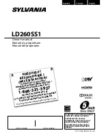 Sylvania LD260SS1 Owner'S Manual preview